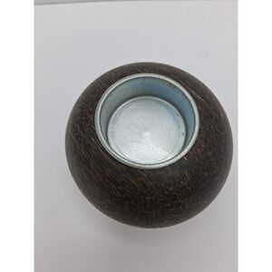 Vintage Coconut Shell Tealight Candle Holder Made in Thailand Boho Tiki